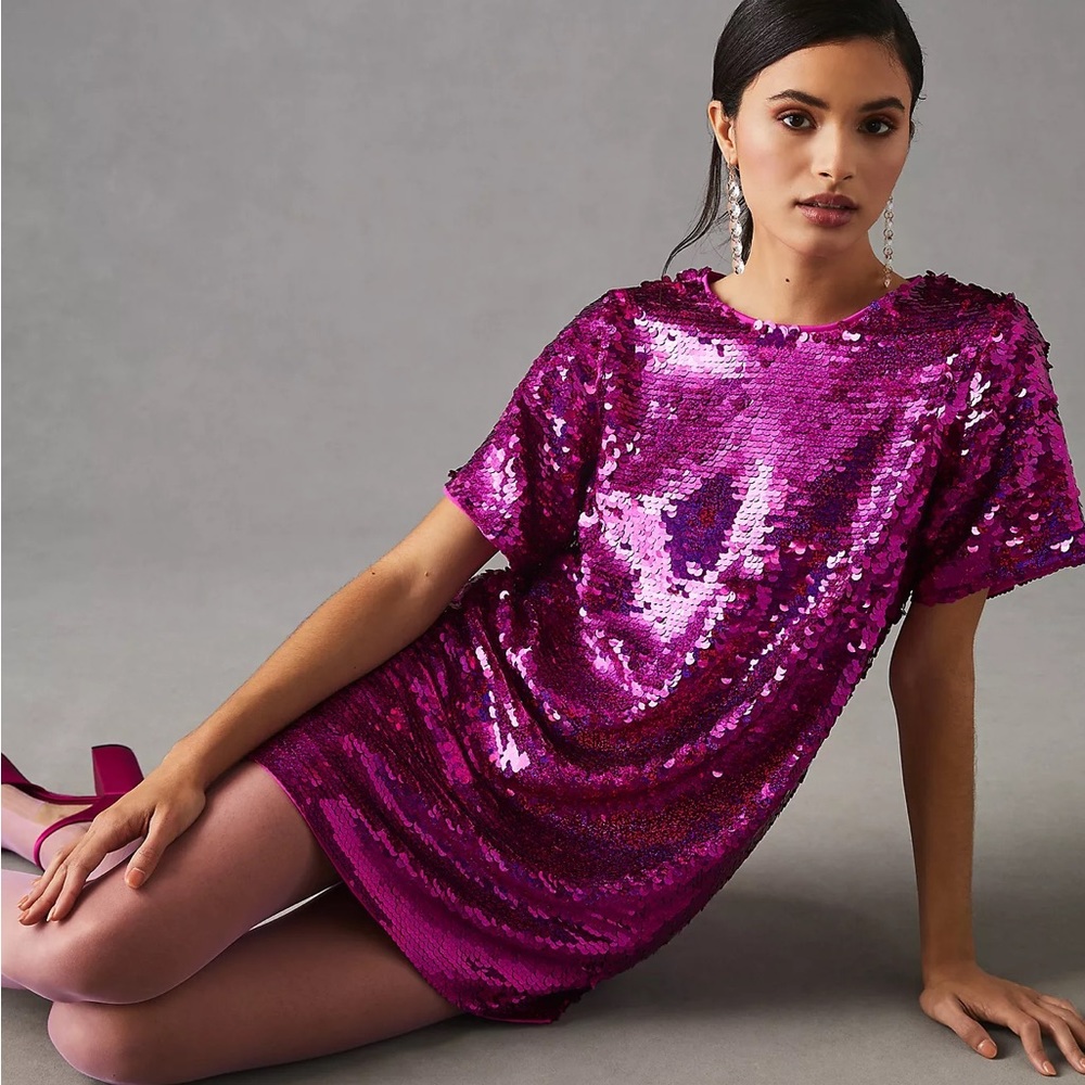 Anthropologie Verb by Pallavi Singhee Sequin Shift Dress